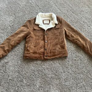 Corduroy jacket with fleece lining